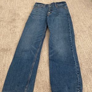 Abercrombie & Fitch ankle straight ultra high rise